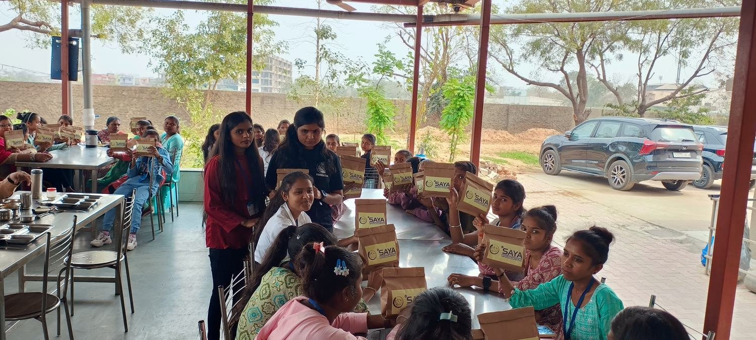 Dignity kit session at a school